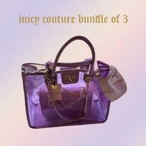 303, NWT Juicy Couture Lavender and Tote Set bundle of 3 items